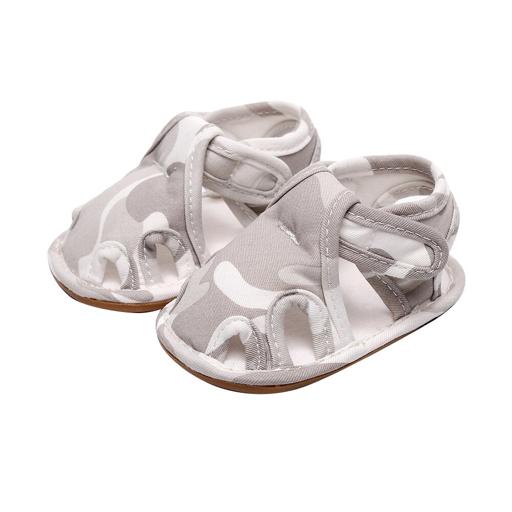 Unisex baby sommer sandaler anti-skrid gummisål camouflage prewalkers krybbe sko sneakers