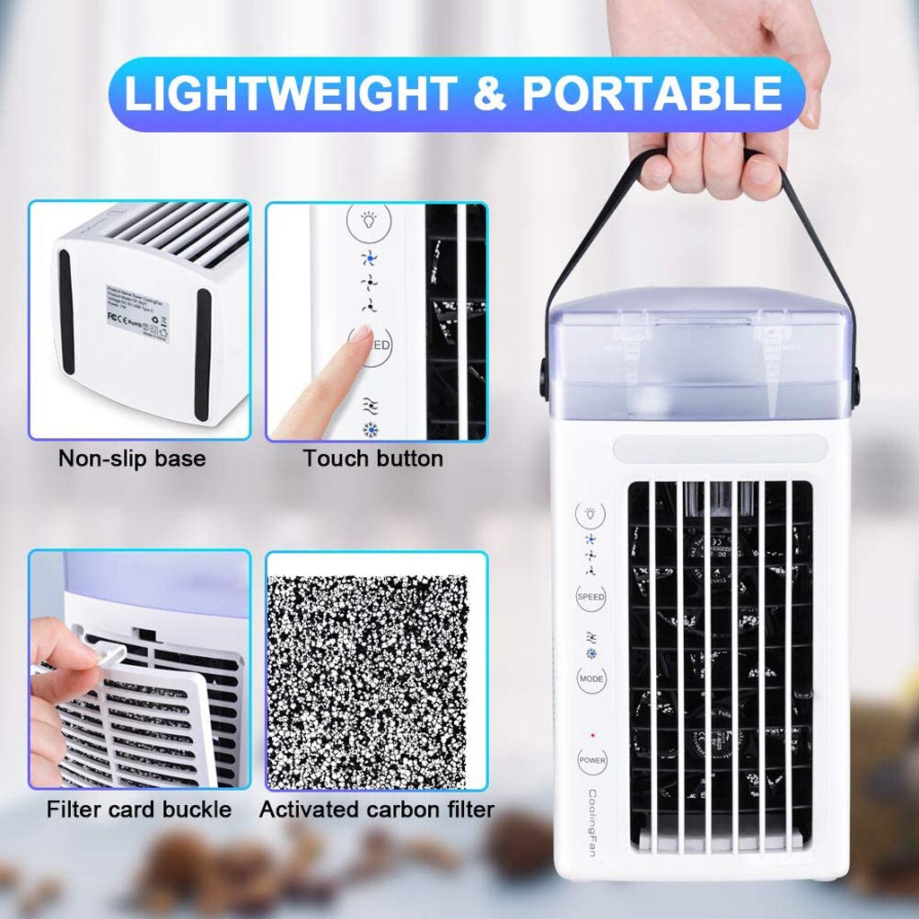 Portable Mini Air Conditioner Fan Personal Space Cooler Air ConditioneR Personal Air Cooler Mini Air Purifier Compact Evapora #Z