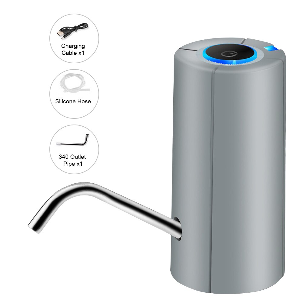 Waterflespomp usb-oplaadsysteem automatische drinkwaterpomp draagbare elektrische waterdispenser waterfles huishoudelijk: 10