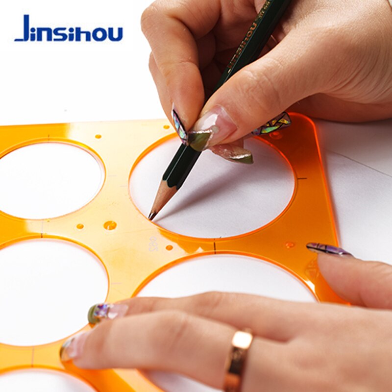 Jinsihou Drawing Template/Stencil Soft Ruler K Resin Architect/Construction/Geometry/Math/Furniture/Curve/Round Symbols Tool