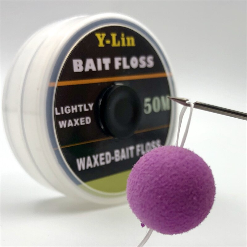 50m Carp Fishing Bait Floss Accessories Grips for POP UP Boilies Holder Chod Hair Ronnie Rig Carp Rigs Fishing Tackle Terminal