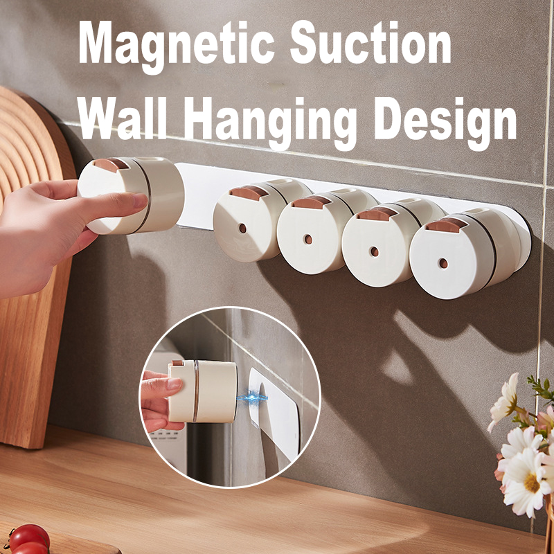 Ensemble de pots à épices magnétiques, boîtes à épices en plastique, pots de stockage d'assaisonnement au poivre et aux épices, pulvérisations d'assaisonnement au poivre, fournitures de cuisine