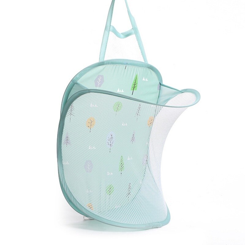 Small Hanging Laundry Net Laundry Hamper Kids Dirty Clothes Hanging Mesh Bathroom Storage Bag Clothes Organizer