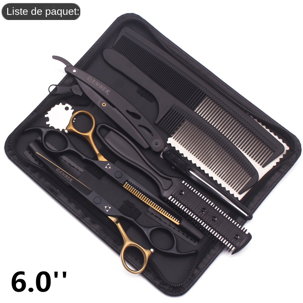 Tijeras para el cabello 5,5 6,0, tijeras profesionales de peluquería, juego de tijeras de peluquero para adelgazar, tijeras para cortar cabello 440C Japón acero 888 #