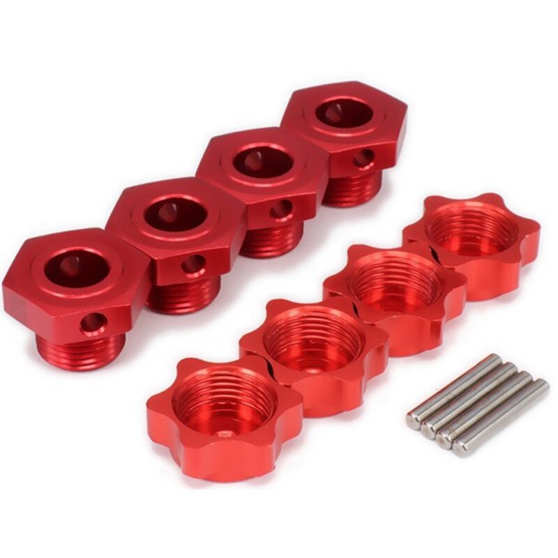 FÜR HSP 1/8 Ersatzteile Reifen Adapter Rad murmeln 4 Teile/los 17mm Aluminium verhexen Naben mit Stifte RC Auto für 1/8 HSP Team C Rc Auto
