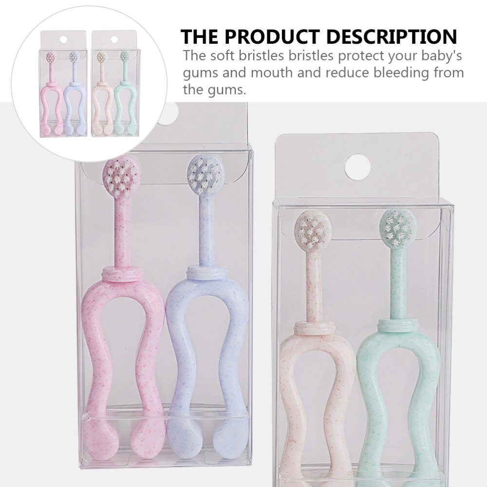 1 einstellen 4Stck U-bilden Kleinkind Baby Ausbildung Zahnbürsten für Baby von 0-3 Jahre alt