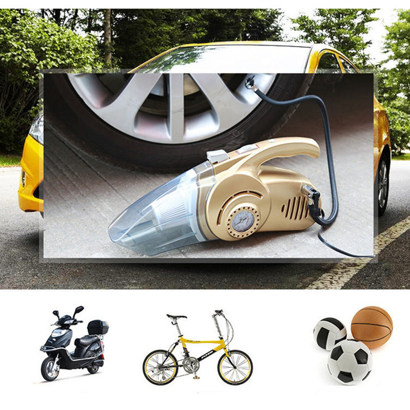 GSPSCN Portable Handheld 150 PSI Car Auto Inflatable pump Air Compressor with 120W LED Light Wet and Dry Dual Use Vacuum Cleaner