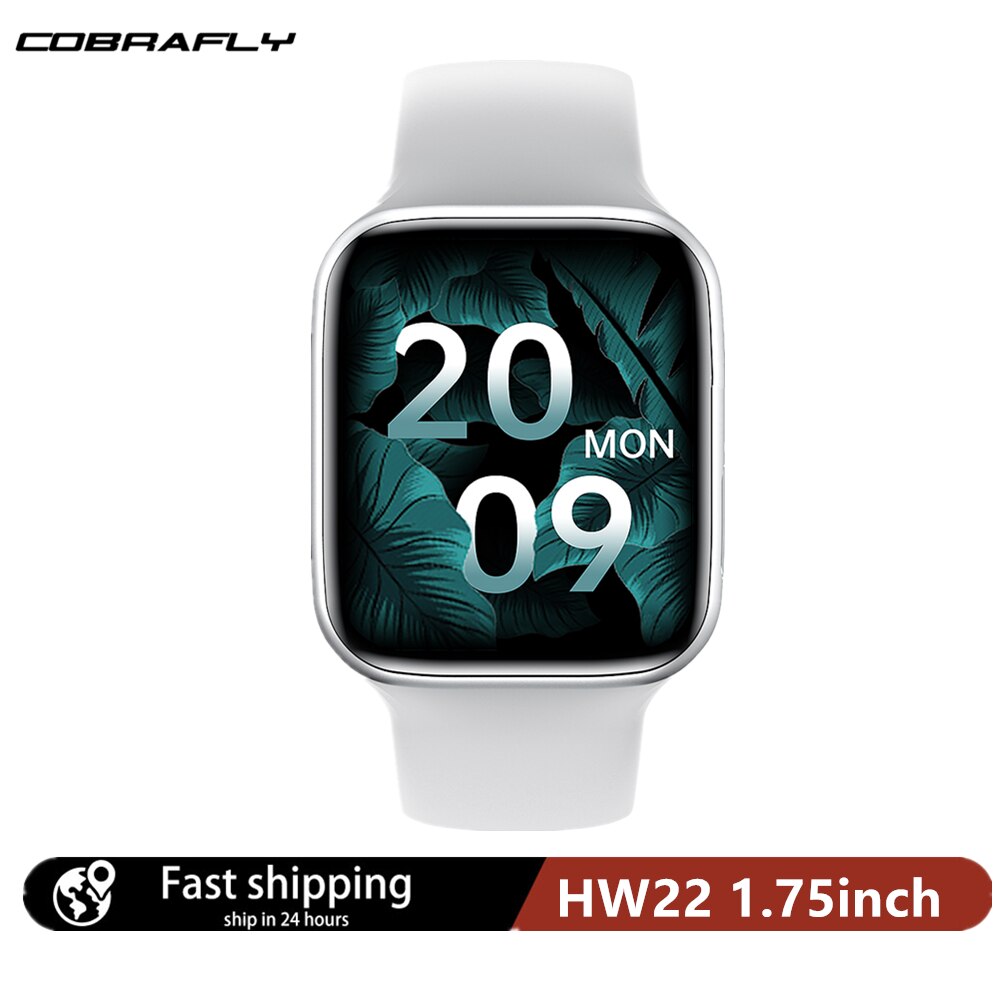 Cobrafly IWO HW22 Smartwatch 1,75 zoll Bildschirm 44mm Serie 6 Bluetooth Anruf IP67 Wasserdicht Männer Frauen Uhren PK iwo 13 HW12 W46