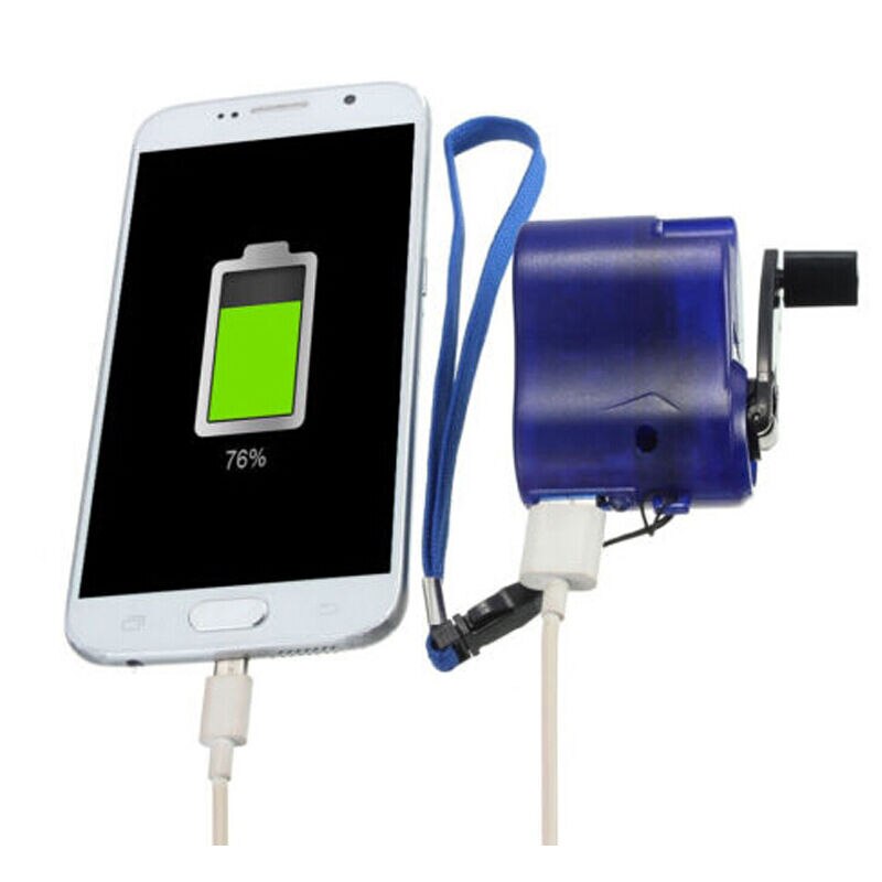 Usb portátil da manivela da mão do dínamo do carregador de emergência do mão-enrolamento para o telefone celular/mp3 player pda telefone power bank carregamento de emergência