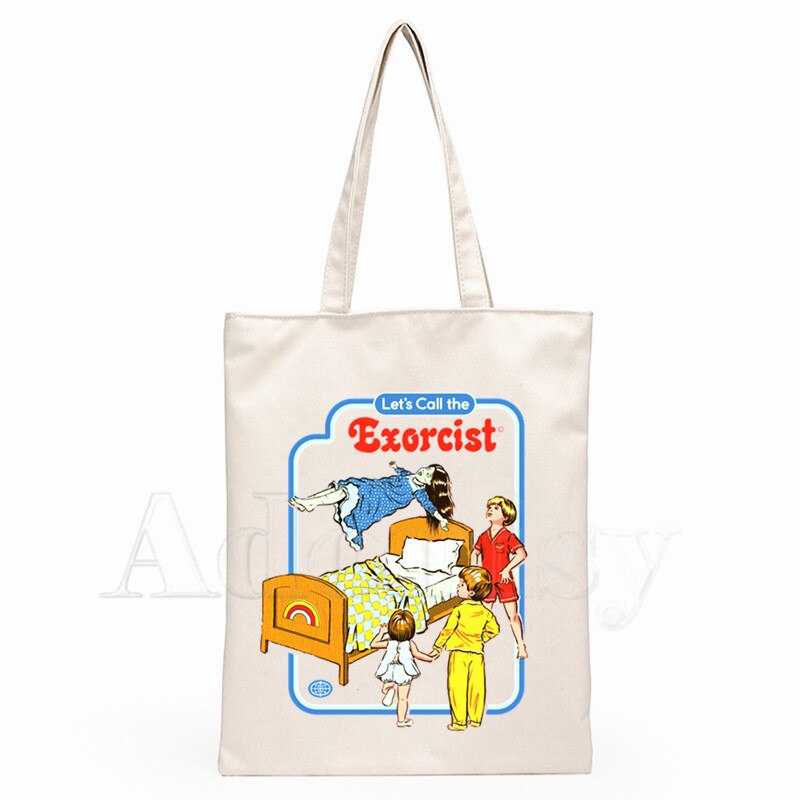 Satã assustador demônio mal morte alienígena grim reaper americano horror história lona simples dos desenhos animados imprimir meninas moda pacakge mão saco: B