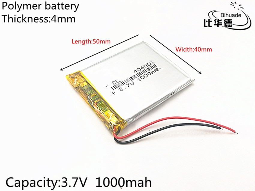 1 stks/partij 3.7 V 1000 mAh 404050 Lithium Polymeer Li-Po li ion Oplaadbare Batterij cellen Voor Mp3 MP4 MP5 GPS