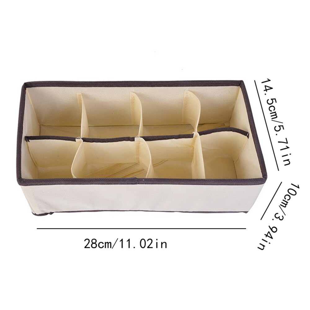 6/7/8/24 Grids Underwear Bra Storage Box Foldable Drawer Organizers Socks Storage Bag Cabinet Socks Storage Boxes