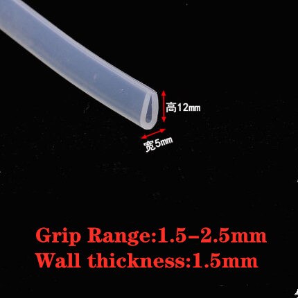 2 meters U-channel Silicone rubber shower door glass sealing tape Edge trim weathering edge guard