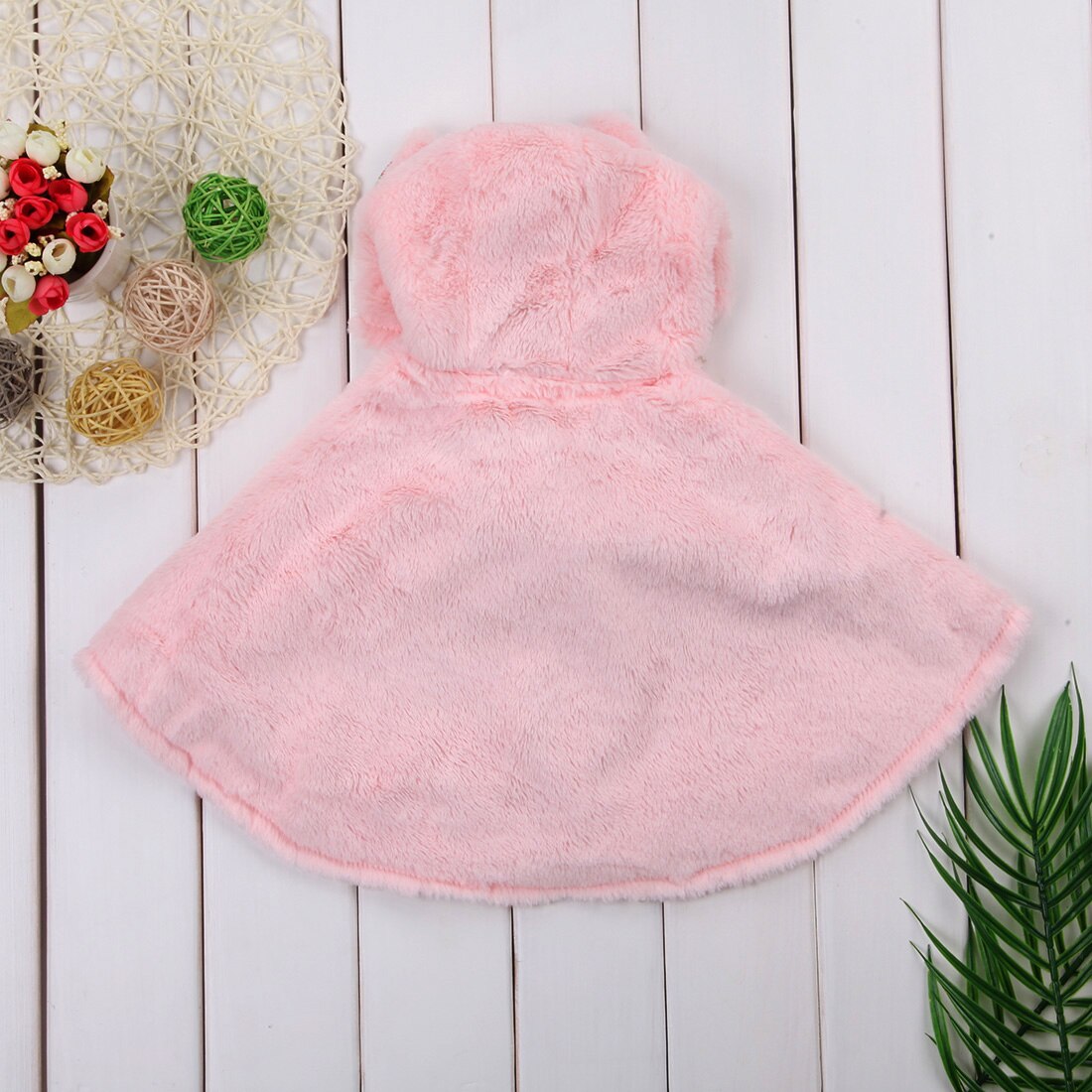 born Baby Girl Hooded Cloak Jacket Outwear Kid Warm Coat Princess Top Clothes