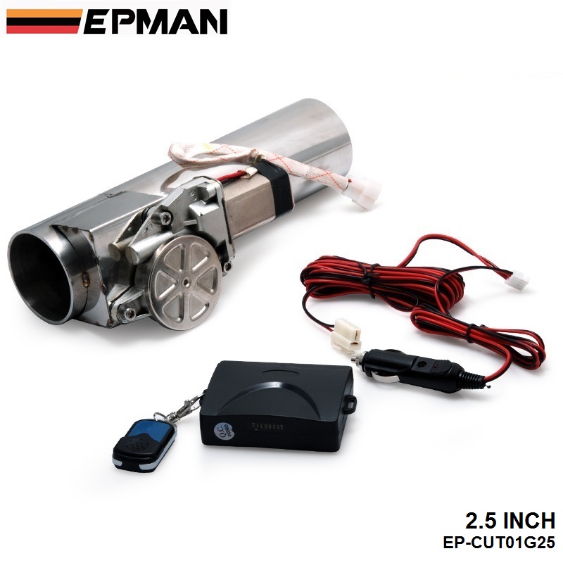 2.5 "I Type Elektrische Uitlaat Catback Downpipe E-Uitsparing Valve System Remote Kit EP-CUT01G25