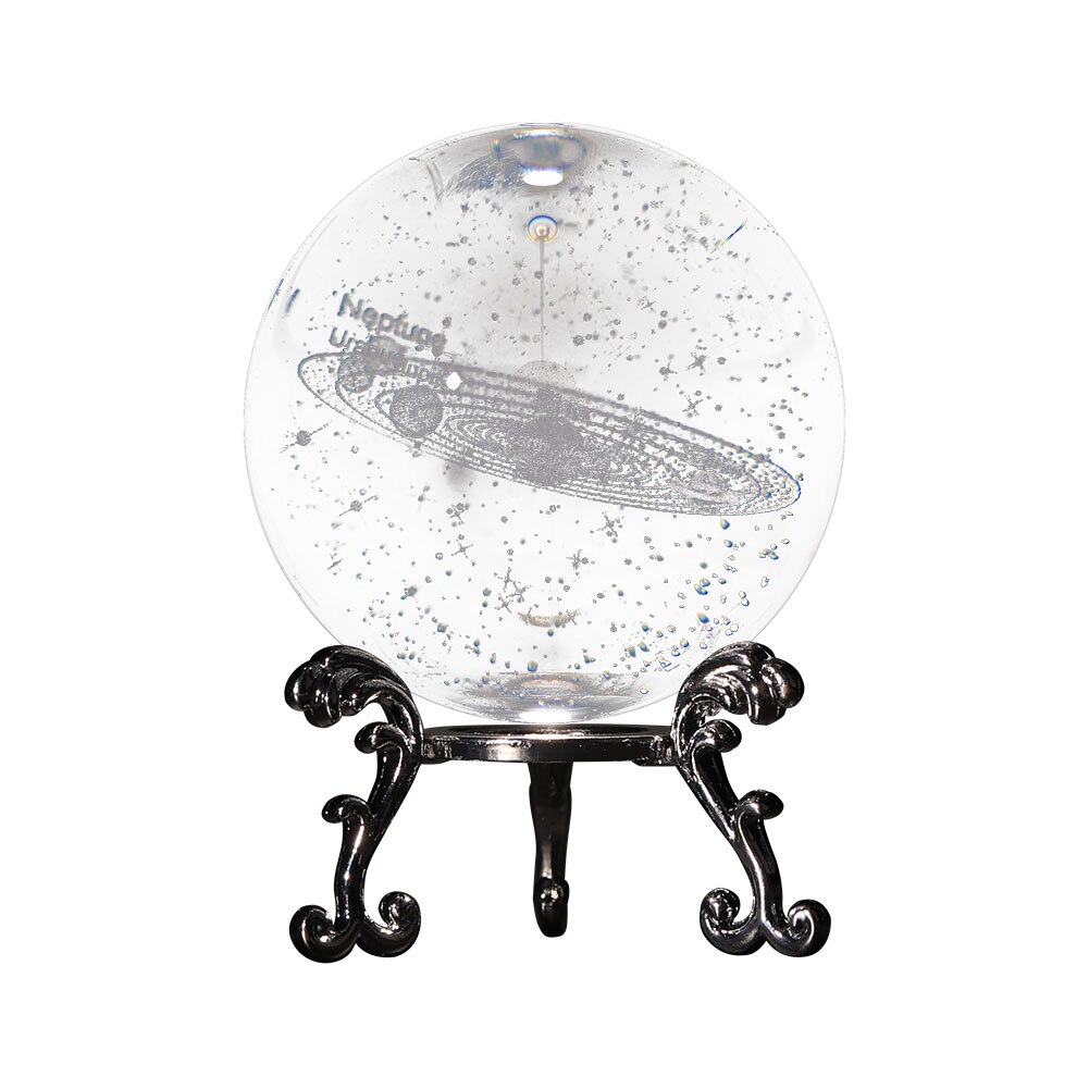 Crystal Ball Solar System Sun System Ball with LED Light Planets Constellation Ornaments Collection Home Decor