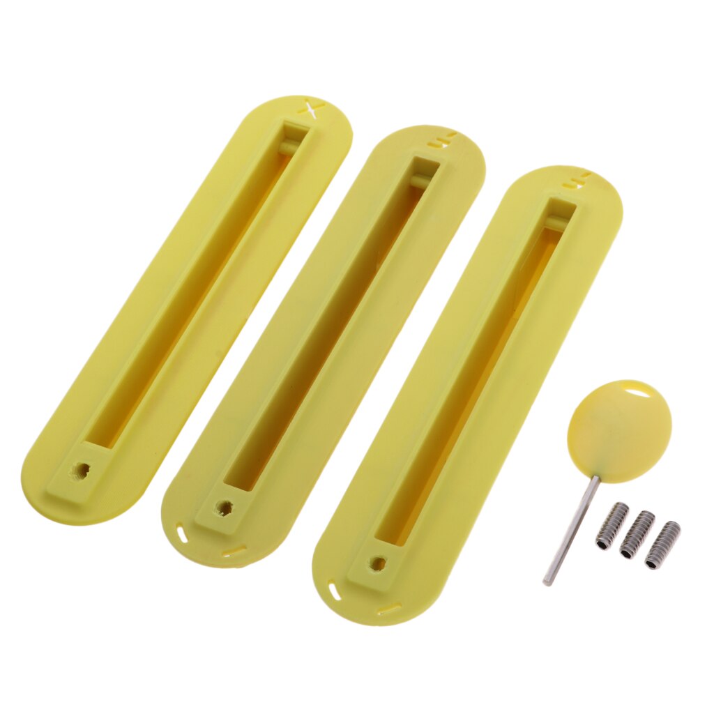 3pcs Future Tri pinne Box Surf tavola da Surf Surf Thruster pinne spine con 3 viti e 1 chiave pinna: YELLOW