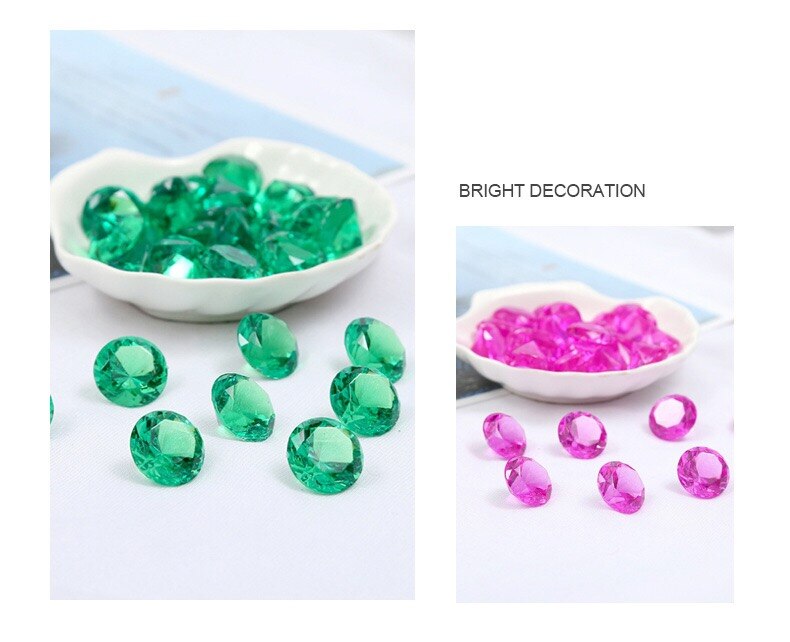 Bijoux en Faux diamant 20MM, coffre au trésor, Pirate, cristal acrylique, remplissage, jouets, accessoires, confettis, décorations de mariage