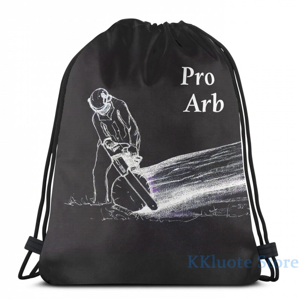 Estampado gráfico divertido Arborist y cirujano de árboles usando una motosierra USB carga mochila hombres mochilas escolares mujeres bolsa de viaje bolsa de ordenador portátil: Drawstring Bag