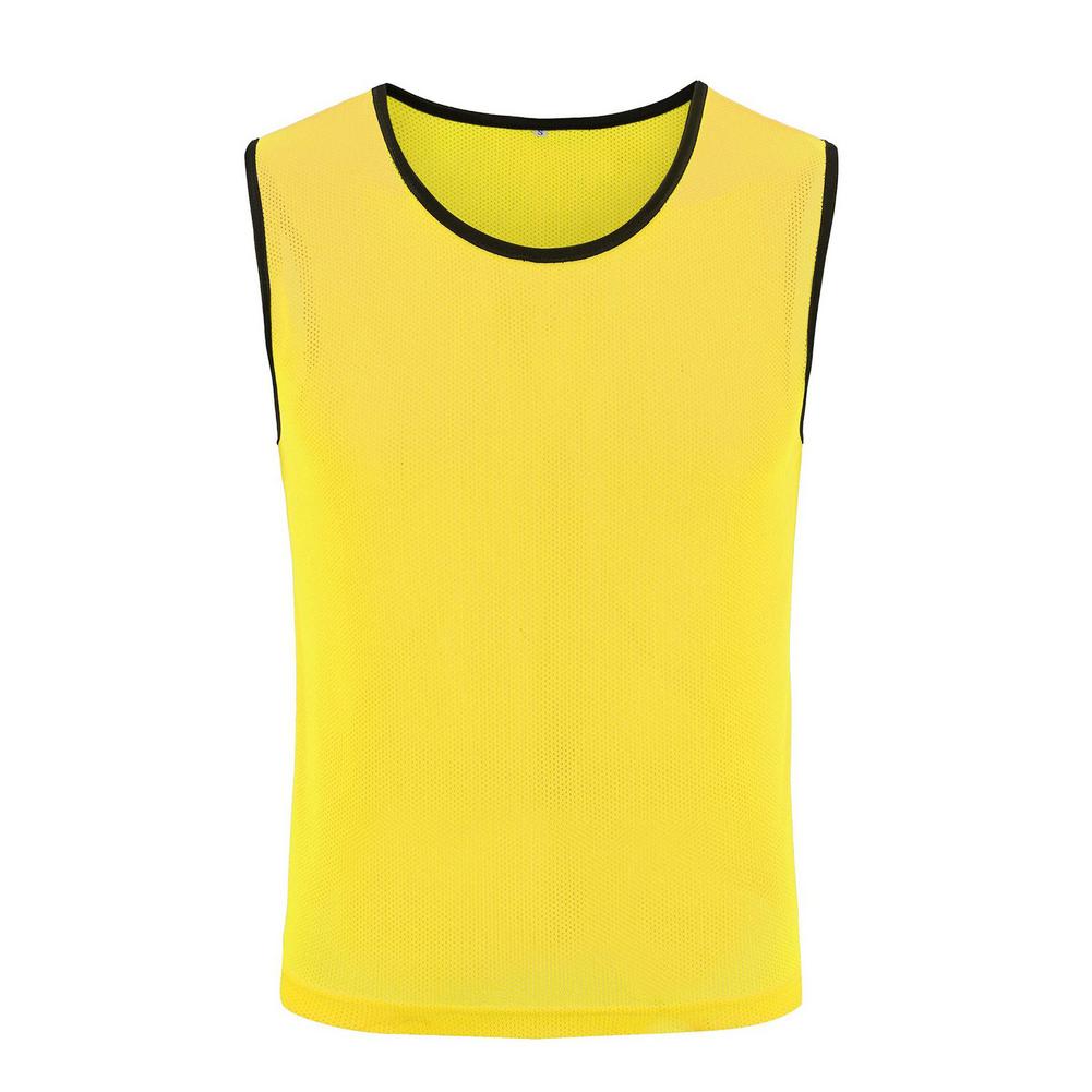 Chaleco deportivo para equipo, uniforme de juego llamativo, de entrenamiento, malla de tela de nailon de secado rápido para adultos, niños y adolescentes,: Adults / Yellow