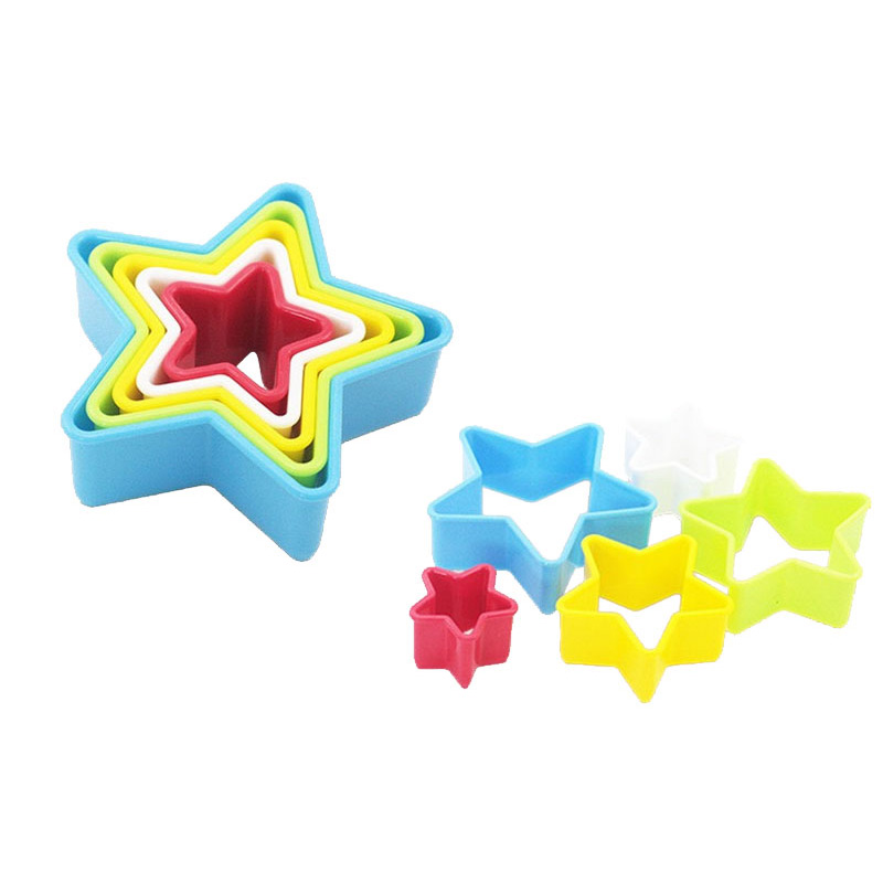 5 Stks/set Plastic Cookie Cutter Hartvormige/Cirkel/Kerst Cookie Cutter Voor Kids Diy Biscuit Snijders Fondant Gebak gereedschap 290