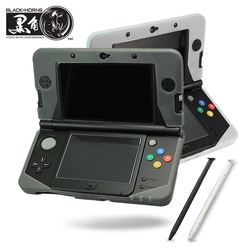 Game accessories for Nintendo 3DS (One soft silicone case with black or while option + one screen protector + two stylus)