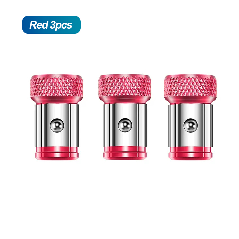 Magnetische schroefring Metalen bit Sterke magnetiseurringschroef Magnetische houders voor 1/4 inch/6,35 mm schroevendraaier Krachtige bits: Coral Red