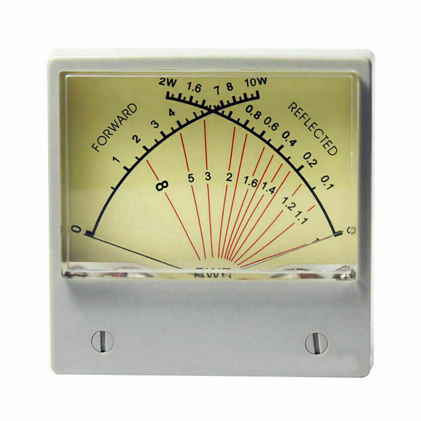 Radio Two-pin power Standing wave meter SWR meter VU Meter 0~100uA
