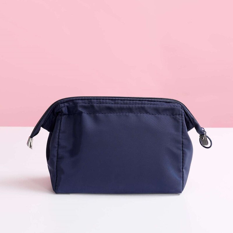 femmes Non-tissé coquille sac cosmétique voyage Portable étanche étui de maquillage organisateur de toilette pochette de rangement noir vert rose: Bleu