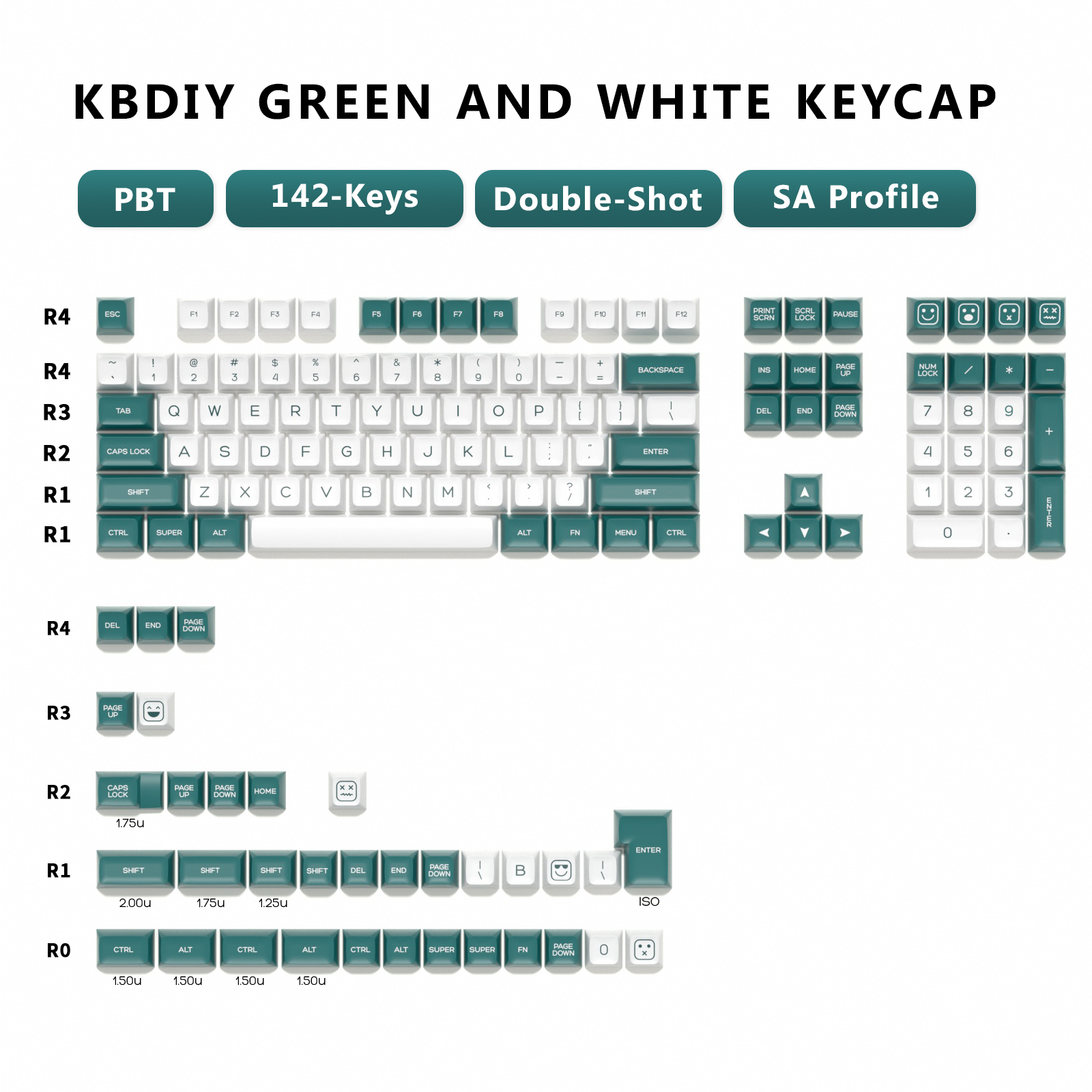 Kbdiy 161 tasten gmk bogen keycap set double shot pbt weiß sa profil keycaps gamer benutzer definierte iso für mechanische spiel tastaturen 7u: Dunkelgrau