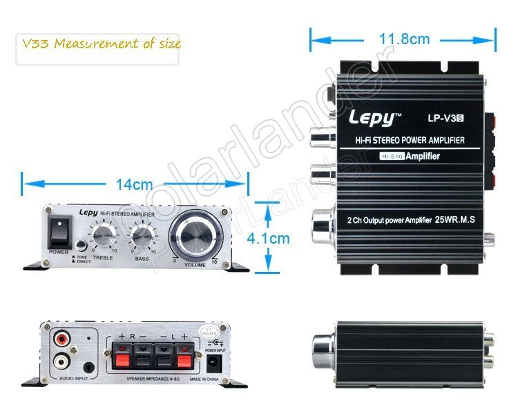25WX2 RMS car amplifier stereo power amplifier auto small computer Hi-Fi mini digital 2ch output power amplifier