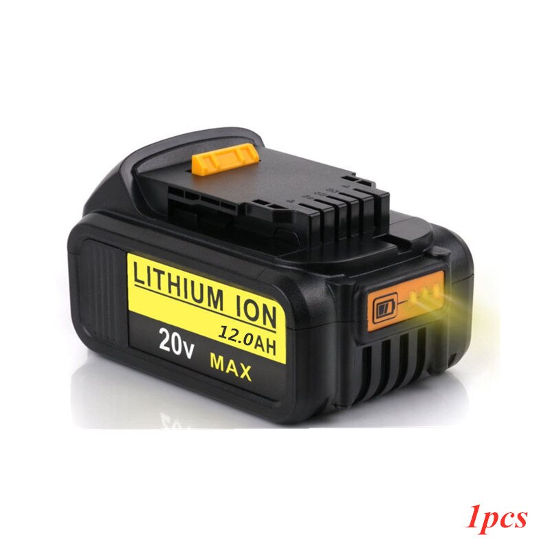 20V 12000mAh For DeWalt DCB200 MAX Rechargeable Power Tools Battery Replacement DCB181 DCB182 DCB101 DCF885 DCF887 + 3A Charger: Black