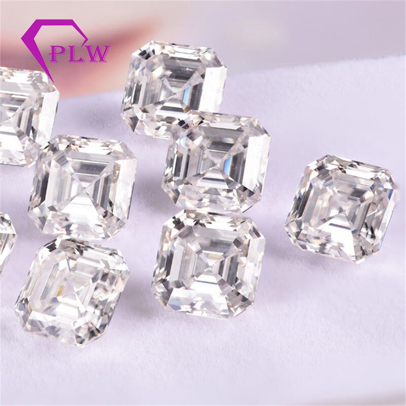 Joyería de Provenza 0,35 quilates 4*4mm D color asscher corte positivo gema piedra suelta moissanita para pulsera anillo cadena pendiente