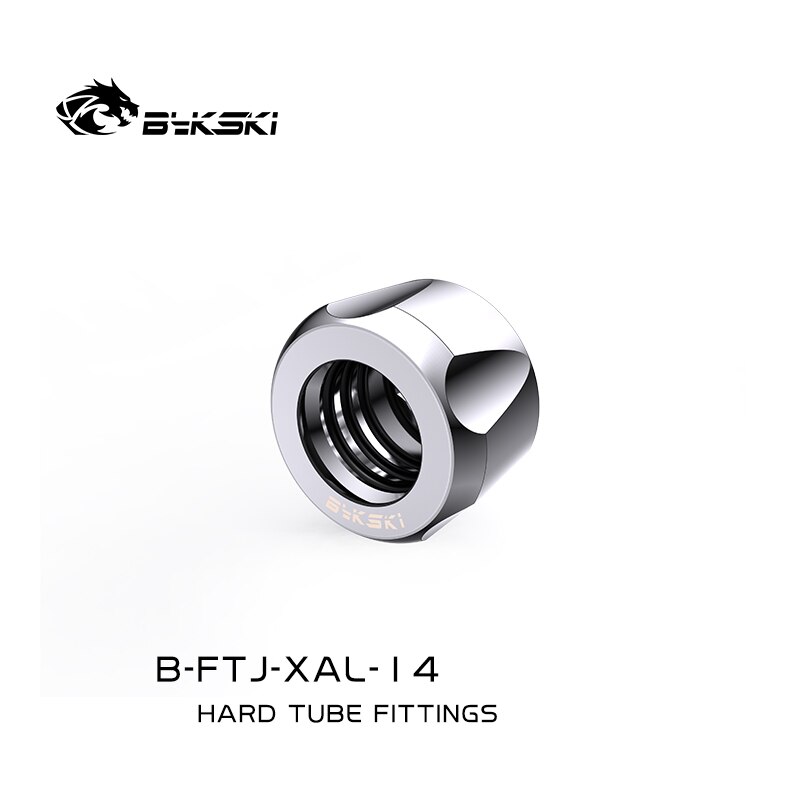 Bykski B-FTJ-XAL-14 Hard Tube Fittings For OD14mm water cooling pipe Boutique Plum Blossom G1/4&#39;&#39; Fast Twist Fittings,: Silver