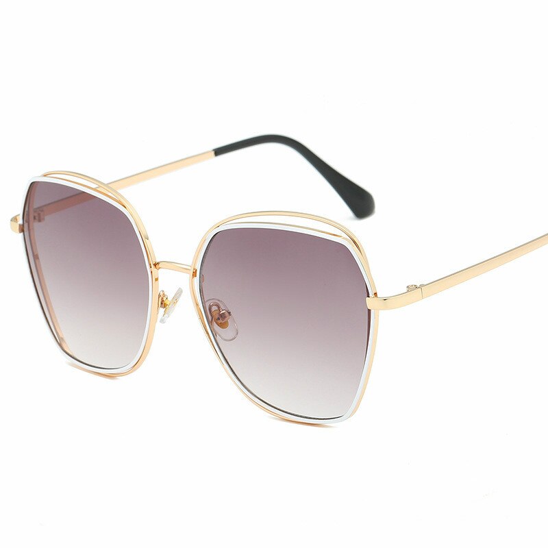 Vlinder zonnebril voor heren en dames van metaal met dubbel montuur, holle persoonlijkheid, trend, straatfotografie,  uv400 zonnebrillen
