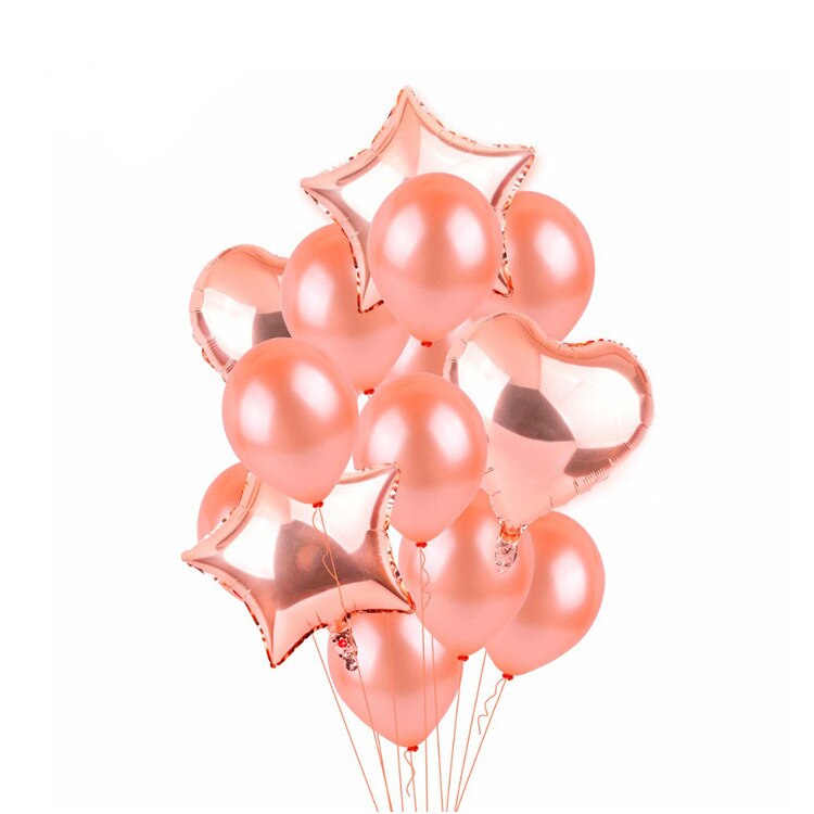2.2 3.2G Rose Gold Rubber Balloons Birthday Party Wedding Decoration Rubber Balloons Cross Border for