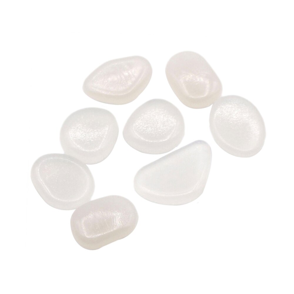 100 sztuk świetlny kostki brukowe kamyki kamienie świecące w ciemności żwir robić akwarium dekoracja obejścia ogrodu (biały): Default Title