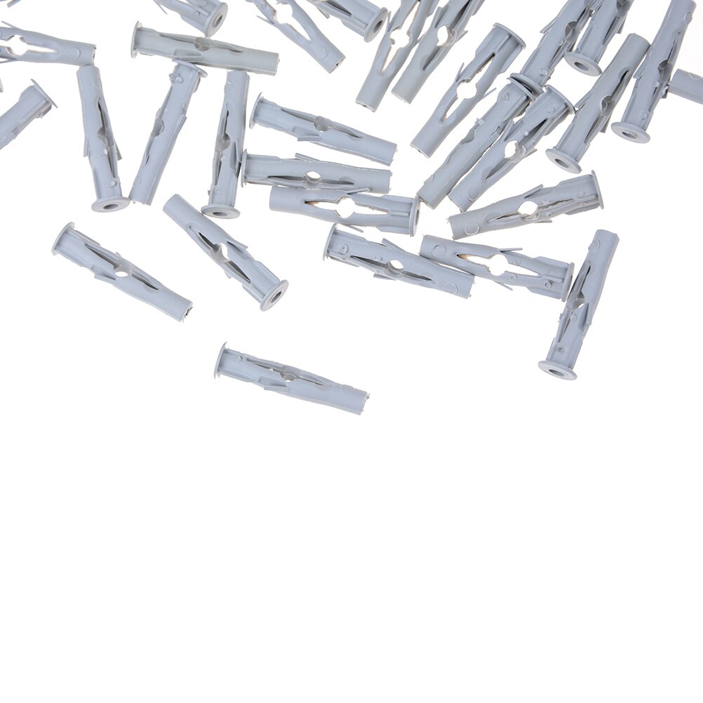 50 Stuks Nylon Gipsplaat Gipsplaten Muur Plug Voor Raam Deur Frame Beton Schroeven M6x35