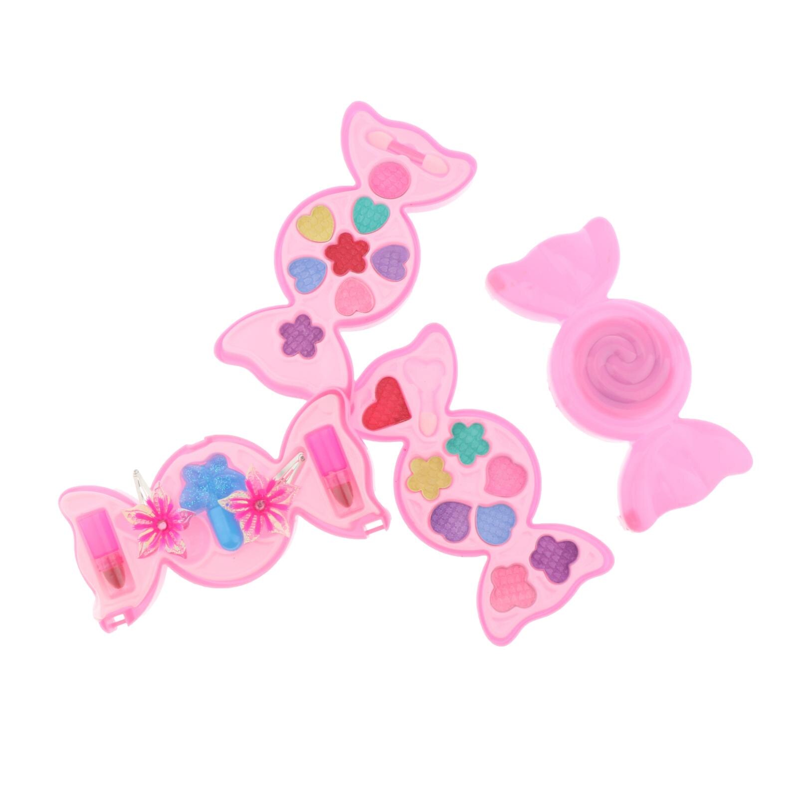 Zestaw robić makijażu dla dziewczynek księżniczka prawdziwy brokat cień robić powiek usta robić paznokci dla dzieci makijaż