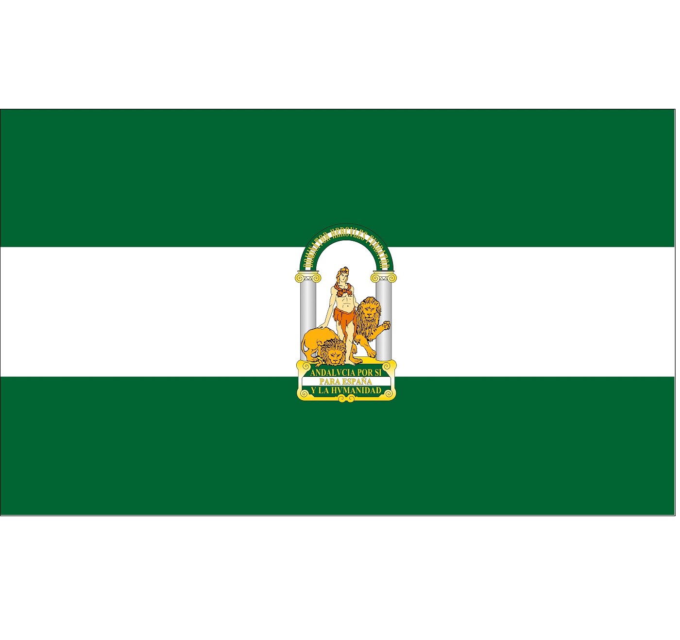 Bandera Andalucia 20 x 30cm 60 x 90cm 90 x 150cm 100 x 150cm, Andalucía Sin Escudo, estralla Andaluz Flag Andalucistas Satin 2 Anillas,Pulsera Cinta Lazos España 1cm 1.5cm 2.5cm