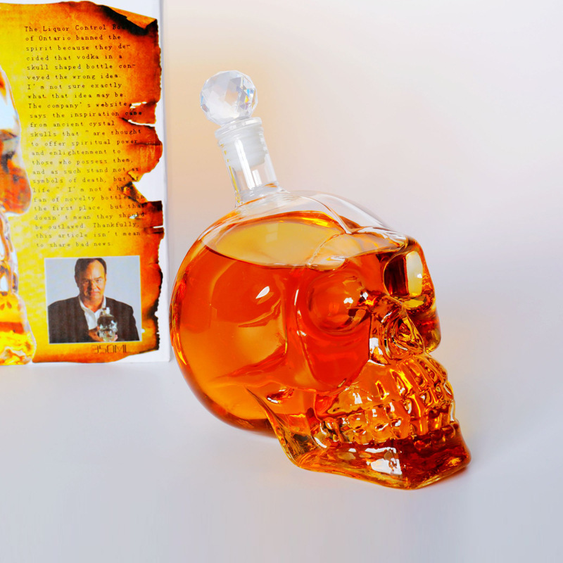 1000Ml High-End Creatieve Schedel Glas Whisky Wodka Wijn Kristallen Fles Geesten Kopjes Transparant Wijn Drinkbekers Bar thuis