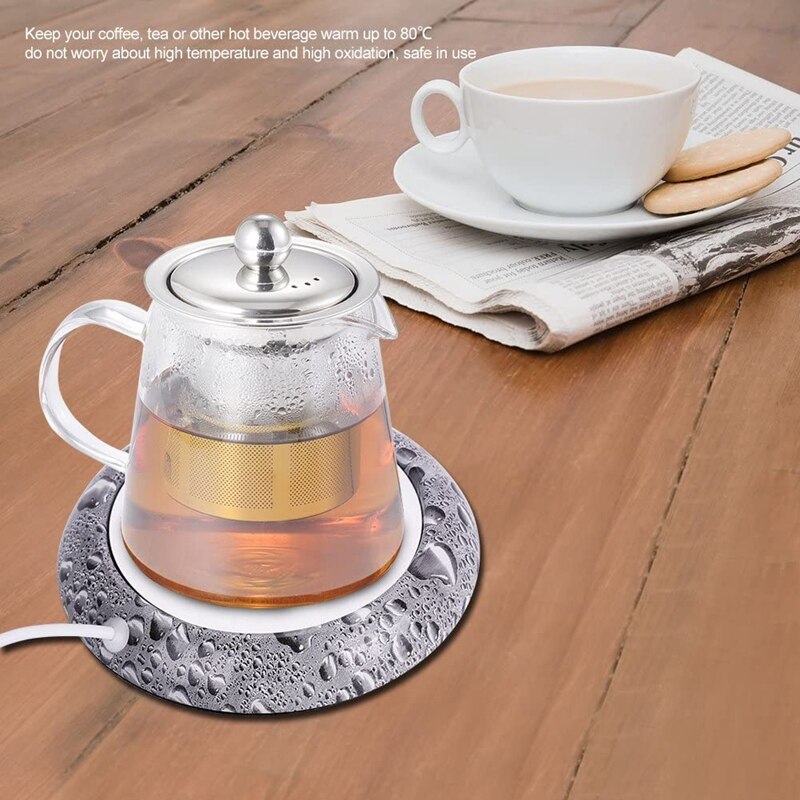 Wakects Koffiebekerwarmer, koffiekopjeswarmer bij constante temperatuur van 55 °C, kopjeswarmer, koffiewarmer, USB-drankverwarmer