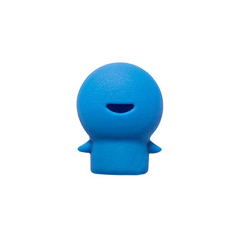 Funda protectora portátil de silicona con dibujos para cepillo de dientes, funda protectora para viaje, funda protectora para cepillo de dientes: Azul