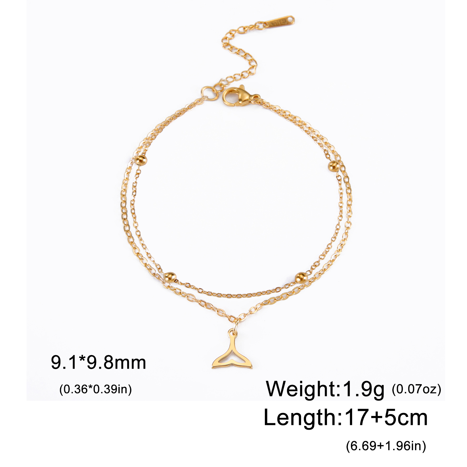 Teamer Roestvrij Staal Hond Paw Bedelarmband Bohemia Schattige Olifant Kat Hoofd Armbanden Voor Vrouwen Feest Sieraden Moeder 'S Dag Cadeau: Rhodium Plated