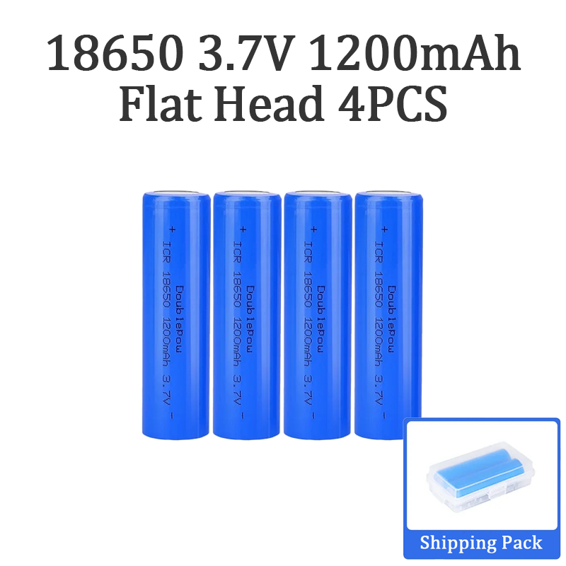 Four Full 18650 3.7V Lithium Battery 1200mah,1500mah,1800mah. Usb Fan Remote Control Car Electric Toothbrush Flashlight: Gold
