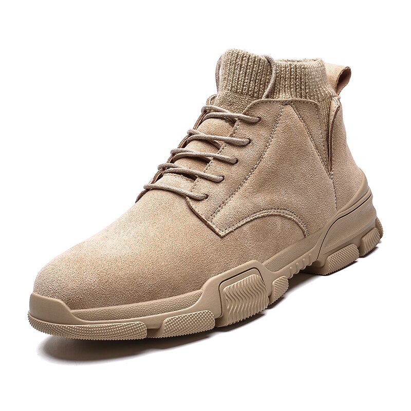 Gul sko herr man de formell hombre causal informales boots boty fritidsskor canvas sport herr för: Sandfärg / 43