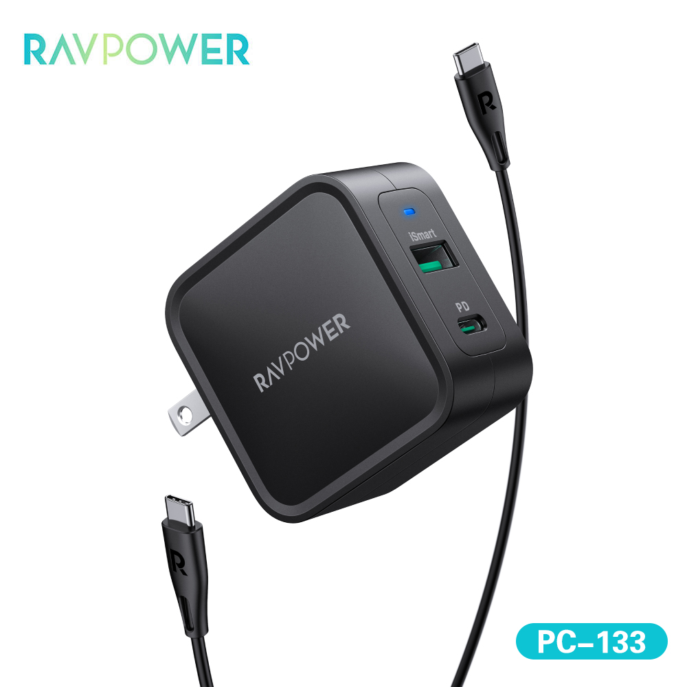 RAVPower PD pioneer 65W GaN Tech USB C wall charger fast portable Huawei Xiaomi iPhone charger fast charger laptop PD charger