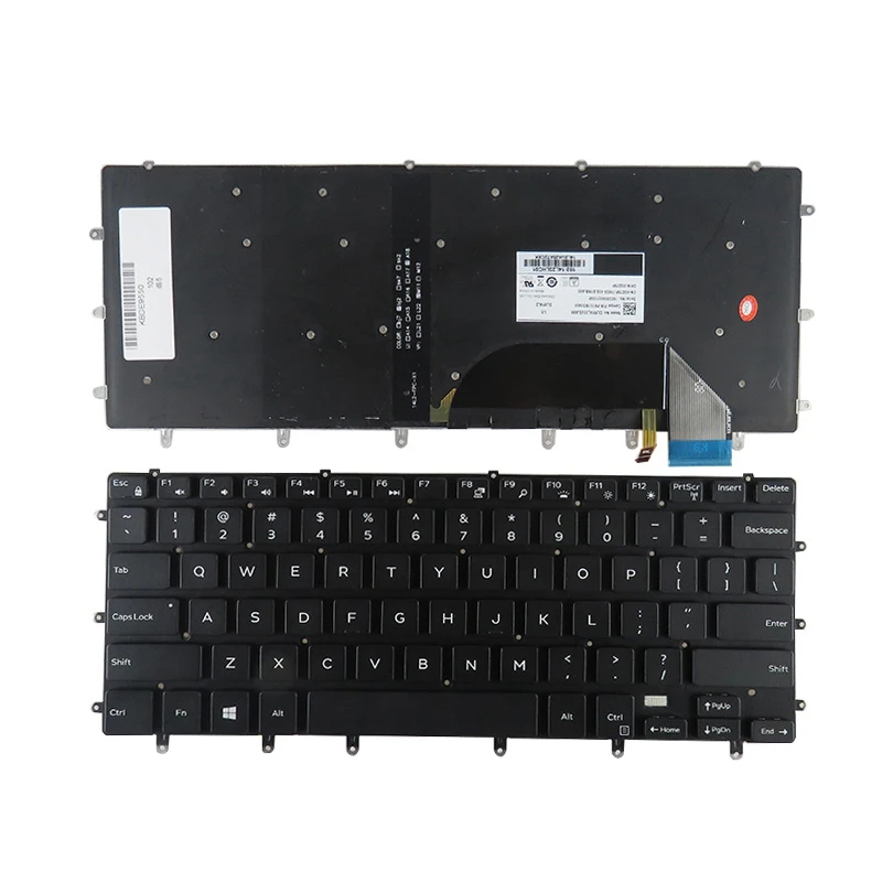 US/UK/RU/SP Laptop Keyboard For Dell XPS 15 9550 9560 9570 7558 7568 7590 5510 P56F Precision 5510 M5510 5520 M5520 5530 5540: WHITE