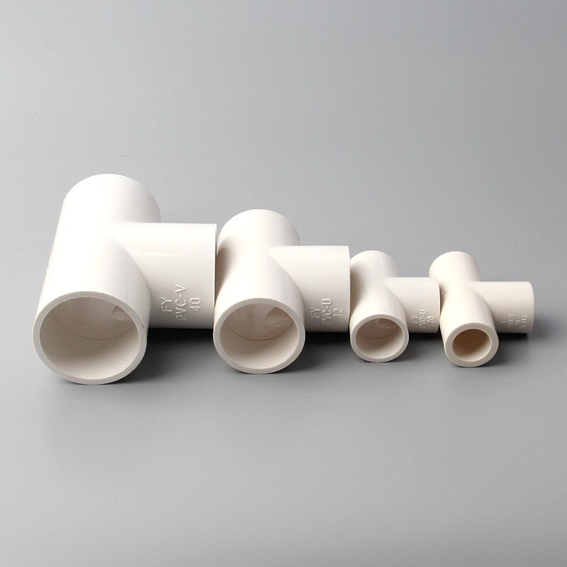 2pcs 20mm/32mm/40mm PVC White Pipe Connector Water Tube Equal Diameter Fittings Pipe Adapter Water Supply for Garden Irrigation