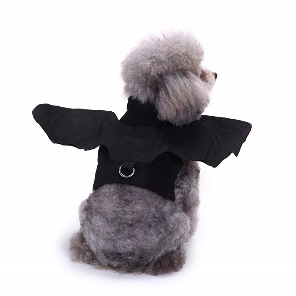Halloween kjæledyr hund kostymer flaggermus vinger vampyr svart søt fancy kjole opp halloween kjæledyr hund katt valp kostyme